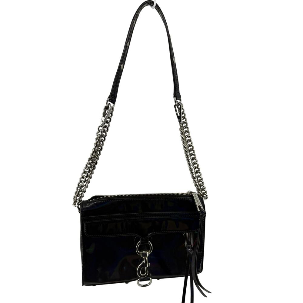 Rebecca Minkoff Hologram Mini Mac Patent Leather Silver Hardware